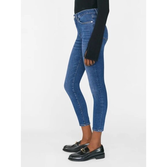 NWT Frame Le One Skinny Crop Mid-Rise Blue Jeans 2 fits size 30-34 - Picture 1 of 10